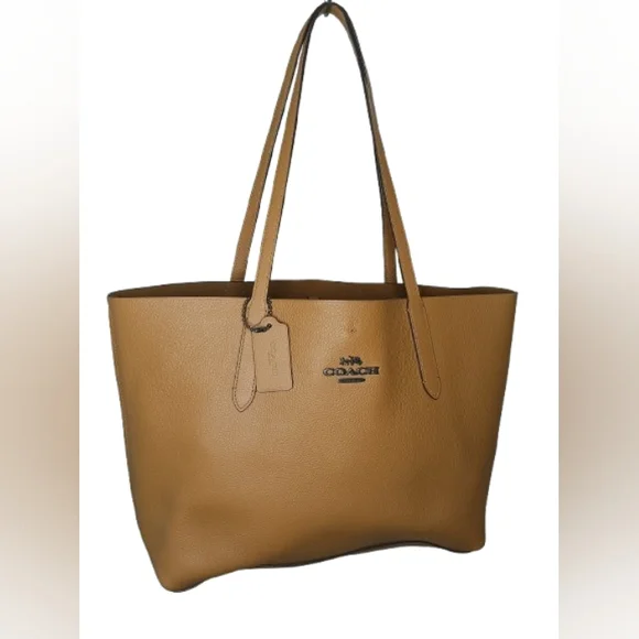 Coach NWOT Tan Leather Tote Bag - Picture 3 of 16